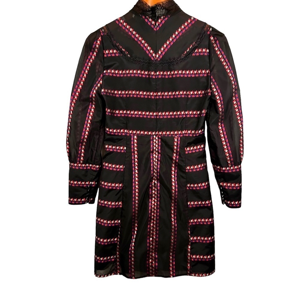 SANDRO Sibel Mock Neck Long Sleeve Dress - Picture 5 of 14
